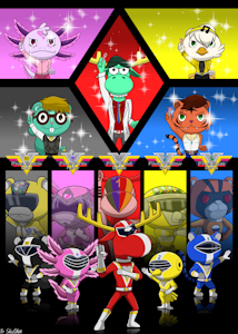 HTF Chikyuu Sentai Fiveman/Power Rangers: Legendary Masters by SkullKingFox