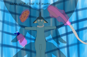Afraid of the shower by LegionSilv