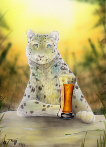 Interesting Snow Leopard by Tassy