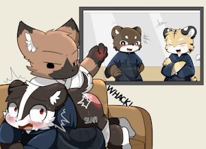 Spanking doodle by Osorl