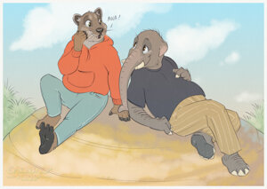 Hyrax and heffalump by grencapra