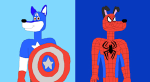 Captain Foxy and Spider-Dal by sebashton
