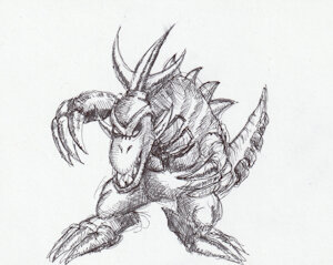 Tri-Horned Dragon by DrakeDrakkon