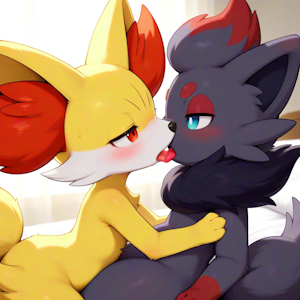 Fennekin x Zorua by RaiYou