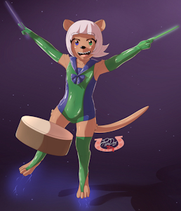 Baie the Witch Drummer by ThePsychoDog