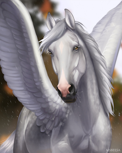 Grey pegasus by MsBeesa