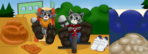 Daycare shenanigans, the outdoor playground area. by thedashy