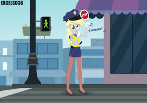 Derpy dirigiendo el trafico by excelso