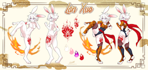FIRE BUNNY ref sheet!! by DragonFU