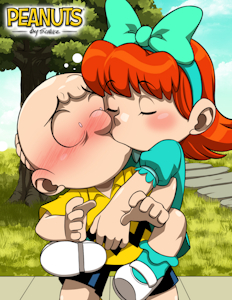 Peanuts - Charlie Brown and Heather - Kiss by SilentSid1992
