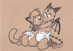 Hugging my husband by RickSoftpaw