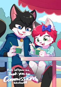 Eating an icecream with Trax by RickSoftpaw
