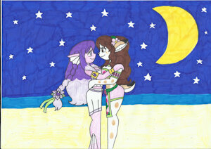 Romantic Beach Moonlight by KatarinaTheCat18