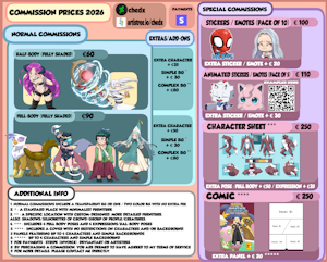 Commission Prices 2026 by imposterDude
