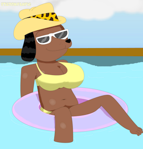Cucumber at the pool by StiltonFanFic