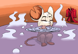 Mina Soaking After a Hard Night's Adventure by Billblok