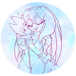 Sky and Her Crimson Wisp by MelSky