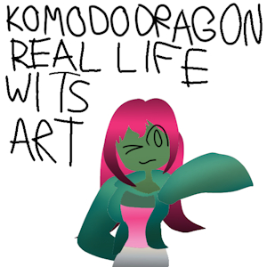 Komodo dragon Real Life with Art by Wedsenanddandi