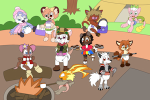 Camping Group Picture - By Rogeykun by ChinookOrca