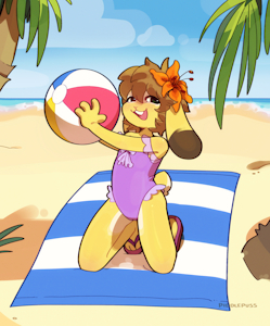 Cherish Heart&rsquo;s Day at the Beach! (Commission) by PiddlePuss