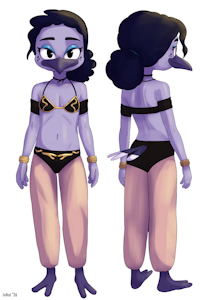 (Ducktales 2017, Star Wars, Commission) Violet in Diva Shaliqua's outfit by IoNaI