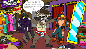 Rocket Goes Clothes Shopping by TexasKingoftheGeeks