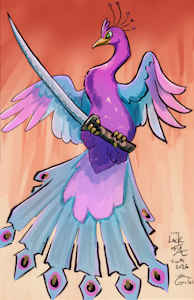 Katana Birb~ (Colored) by GyroTech