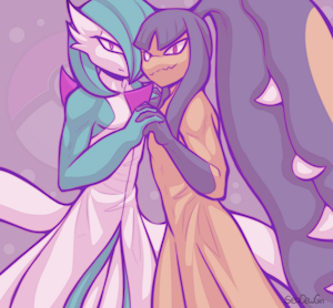 Male Gardevoir and Mawile by SeaDewGin