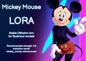 Mickey Mouse Illustrious LoRA by CartoonLoverAI