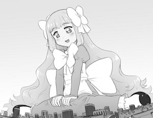 sitting with the little city by AlloyRabbit