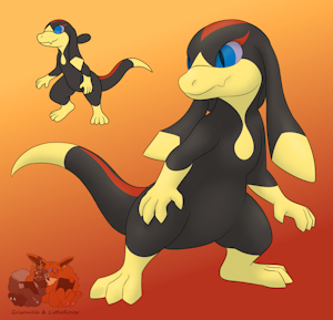 Helioptile-Salandit Hybrid by LittleRover