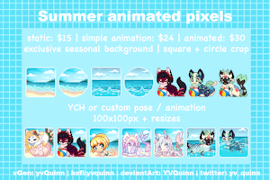 Summer pixel icon collection by KolewazakiSan