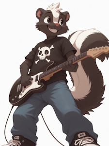 Punk Skunk by trickytherabbit