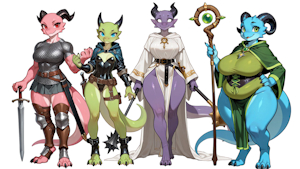 Kobold Adventuring group by EHEYEBS