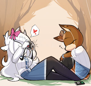 Molly and Winter afternoon in the park by NellJoestar