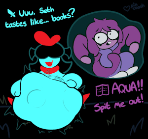 aqua vores seth deltarune by pincoosh