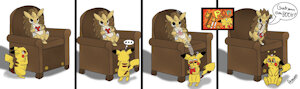 Pikachu and his curiosity! by iDarkness