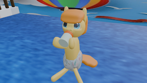 My OC drinking his baby bottle (Blender) by Mkgoro112