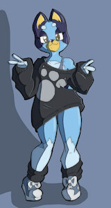 Smug Bluey by TheBurningDonut