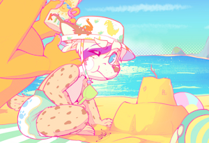 [CM] Beach Kitten by LilAllan