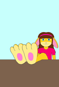 Caroline's feet on the table by TheFurryTree