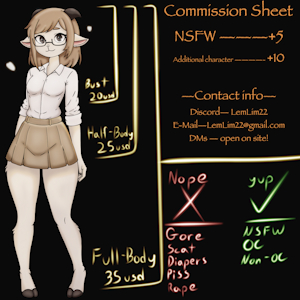 LemLim22 Commission Sheet! by LemLim22
