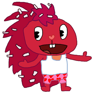 Flaky in Undershirt and Boxers (pingguolover Remake) by NickJrBunniesFan