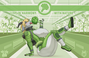 Green Universe Poster by Wolfarion