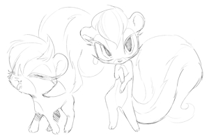 skunk by felinepus