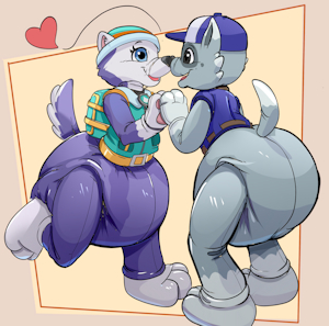 puffy pups by KASTMI