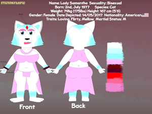Lady Samantha's anthro ref sheet by StiltonFanFic