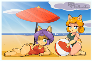 Samurai Pizza Cats: Beach Babes by ThisNameisTaken