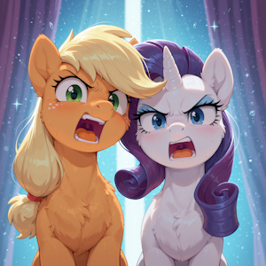 Applejack & Rarity's G6 Anger by RCDark7