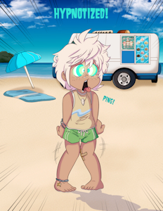 Liam - Pampered on the Beach (Commission) by EmperorCharmy